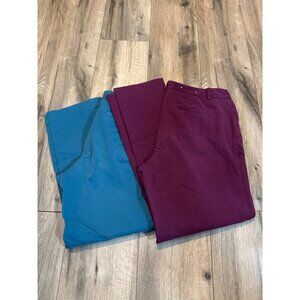 Nicole Miller Womens HillTop and Plumberry Cotton/Polyester Pants Size 10 Style